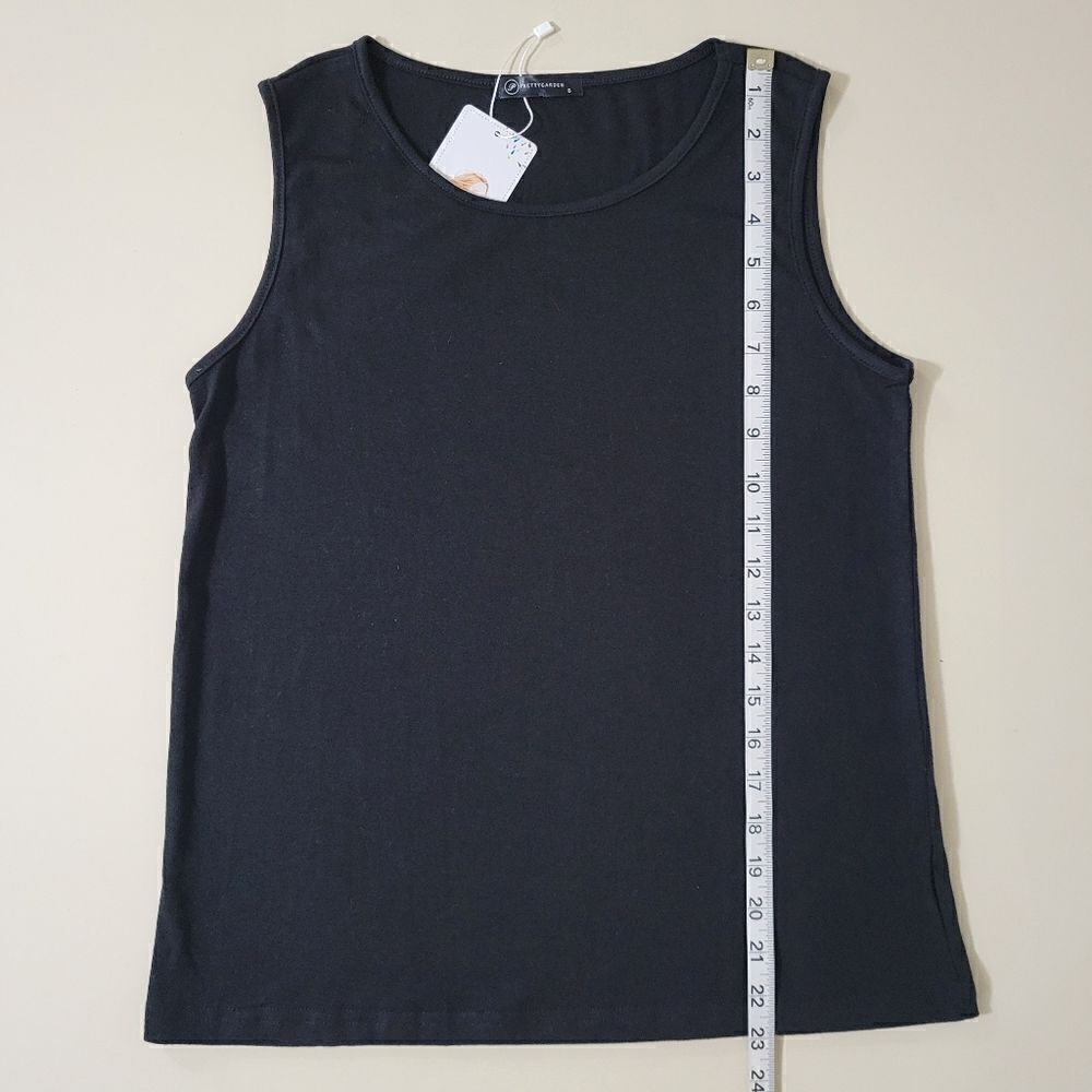 PrettyGarden Black Modern Shell Tank Top - Picture 6 of 12
